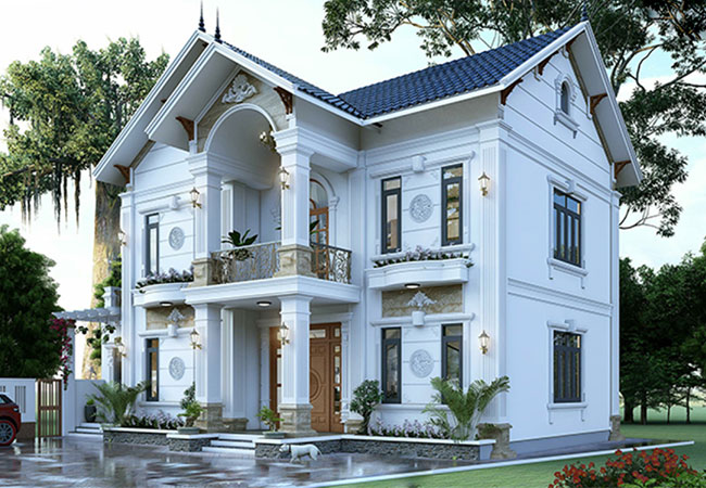 Xây nhà biệt thự mái Thái phong cách sang trọng độc đáo 2 Nhà biệt thự mái Thái