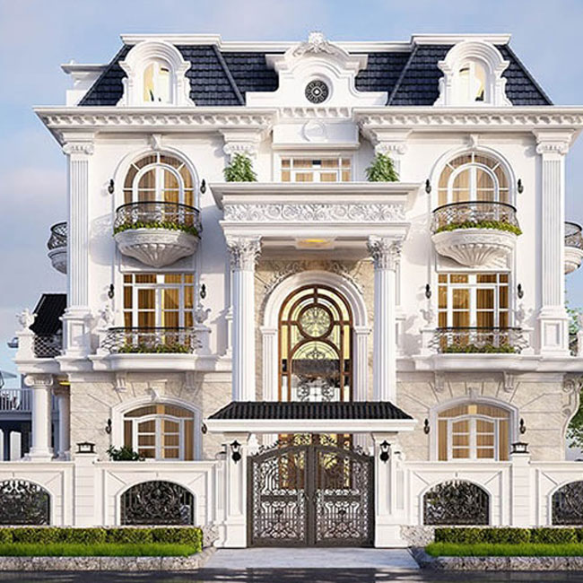 Xây biệt thự tân cổ điển và các chi phí xây dựng năm 2026 1 Nhà biệt thự tân cổ điển
