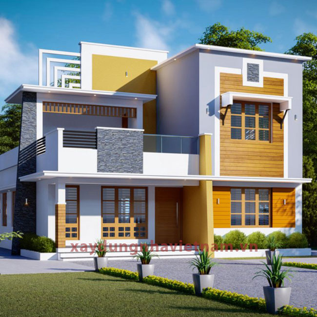 Đơn giá xây dựng nhà 2 tầng​ kiểu ống khác với nhà 2 tầng kiểu biệt thự