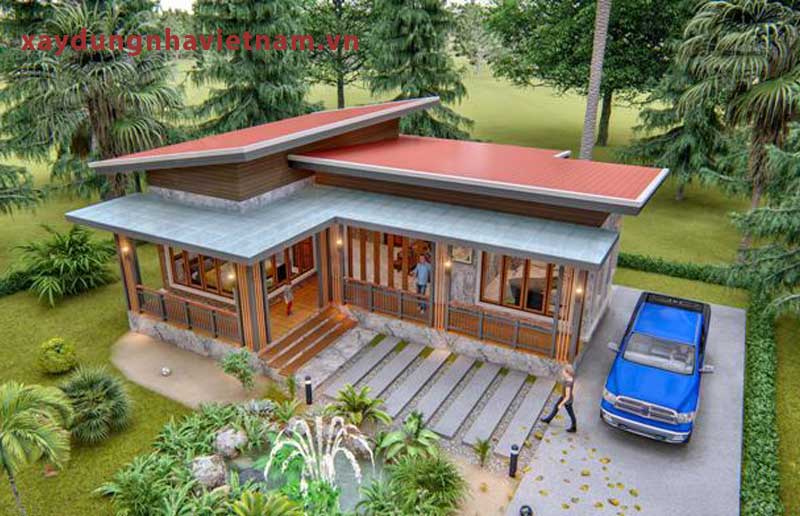 Có nên làm nhà khung thép 1 tầng hay không? 1 Nhà khung thép 1 tầng thường là homestay , nhà vườn