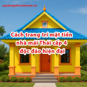 Cách trang trí mặt tiền nhà mái Thái cấp 4 độc đáo hiện đại