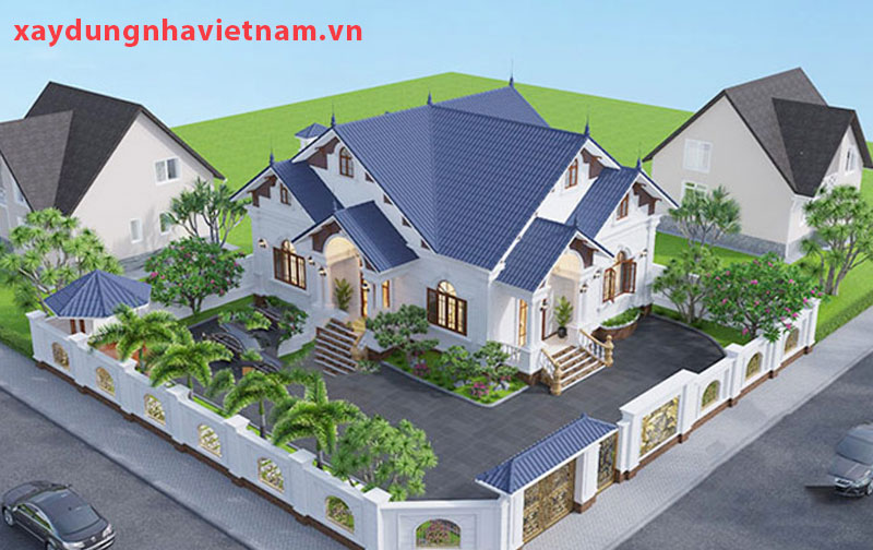 Cách trang trí mặt tiền nhà mái Thái cấp 4 độc đáo hiện đại 1 Mặt tiền ngôi nhà mái Thái cấp 4 đẹp