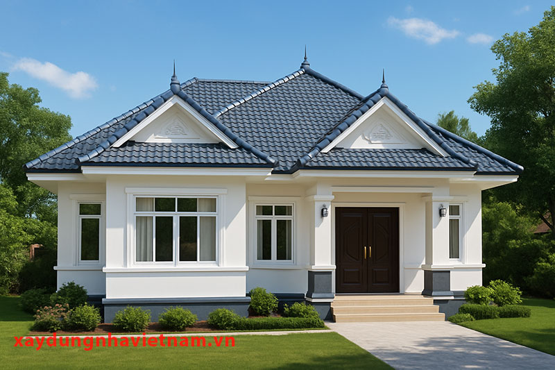 Tổng hợp các mẫu nhà cấp 4 mái Thái đẹp hiện nay 1 Mẫu nhà cấp 4 mái Thái