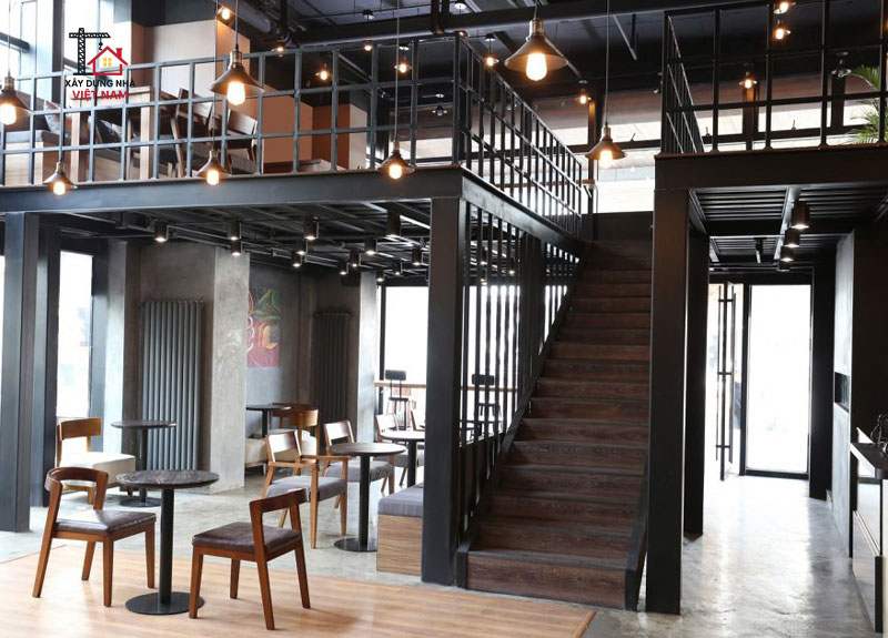 Mẫu nhà gác lửng quán cà phê