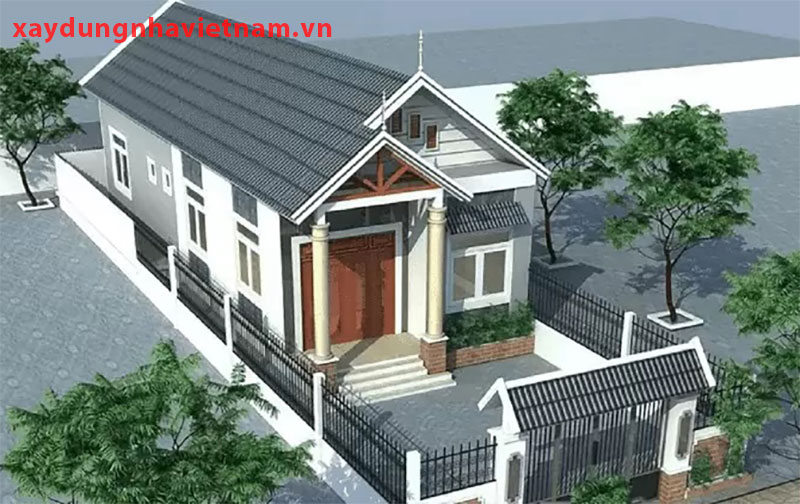 Tổng hợp các mẫu nhà cấp 4 mái Thái đẹp hiện nay 5 Mẫu nhà ống cấp 4 mái Thái