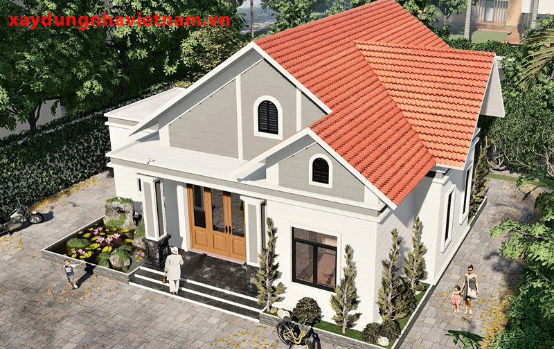 Một mẫu nhà mái thái gác lửng