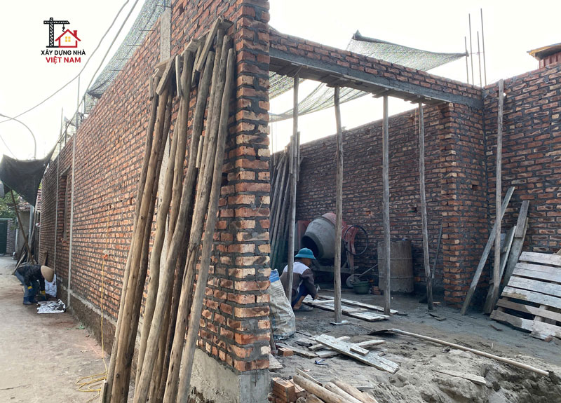 Các gói xây nhà trọn gói phổ biến năm 2026 2 Xây phần thô gồm móng, khung, cột, dầm, sàn, tường, cầu thang, mái