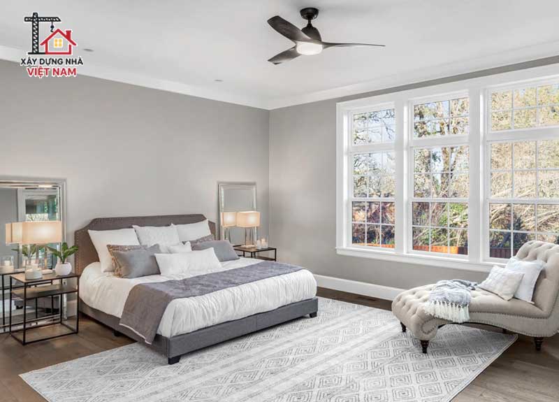 Đường nét gọn gàng là yếu tó quan trọng khi decor phòng ngủ hiện đại