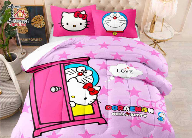 Phong cách Doraemon kết hợp với Hello Kitty