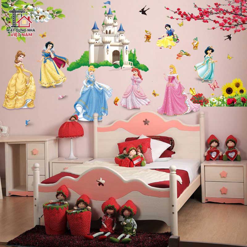 Phòng ngủ cho bé decor theo dạng cổ tích