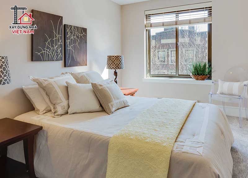 Decor phòng ngủ nhỏ đơn giản nhưng chill 2 Phòng ngủ nhỏ nên dùng tông màu trắng