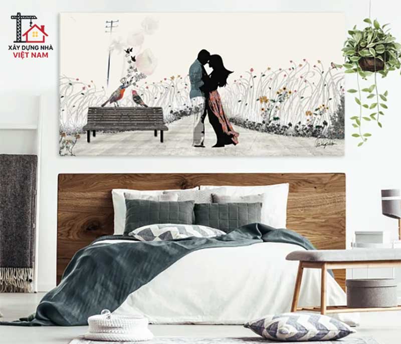 tranh treo tường phòng ngủ vợ chồng thường có cặp đôi