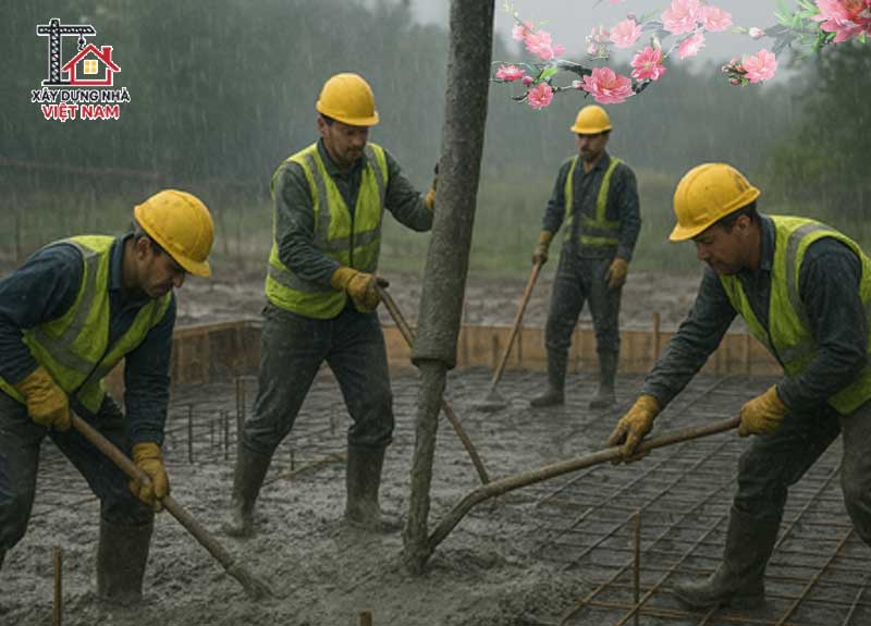 Vì sao ở miền Bắc thường khởi công xây nhà vào mùa xuân? 3 Chú ý về độ ẩm khi khởi công nhà vào đầu năm vì mưa ẩm nhiều
