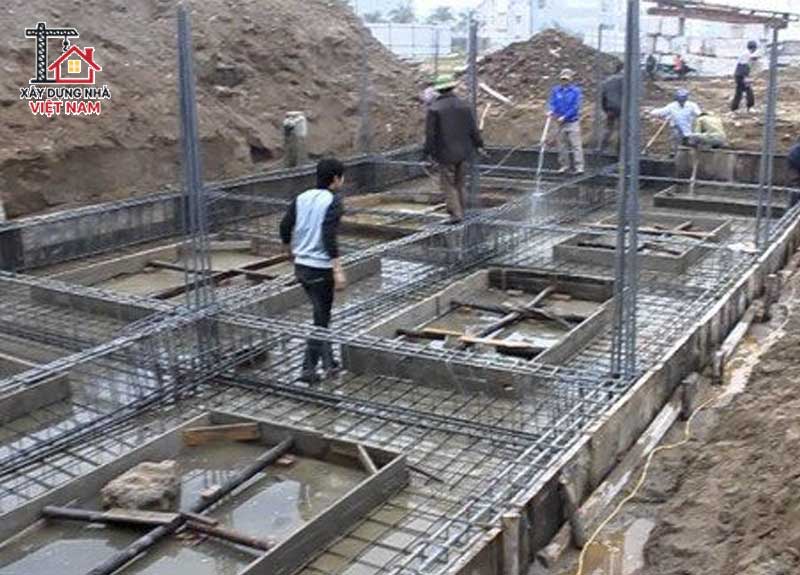 Móng băng dùng cho nhà 3 tầng trở lên